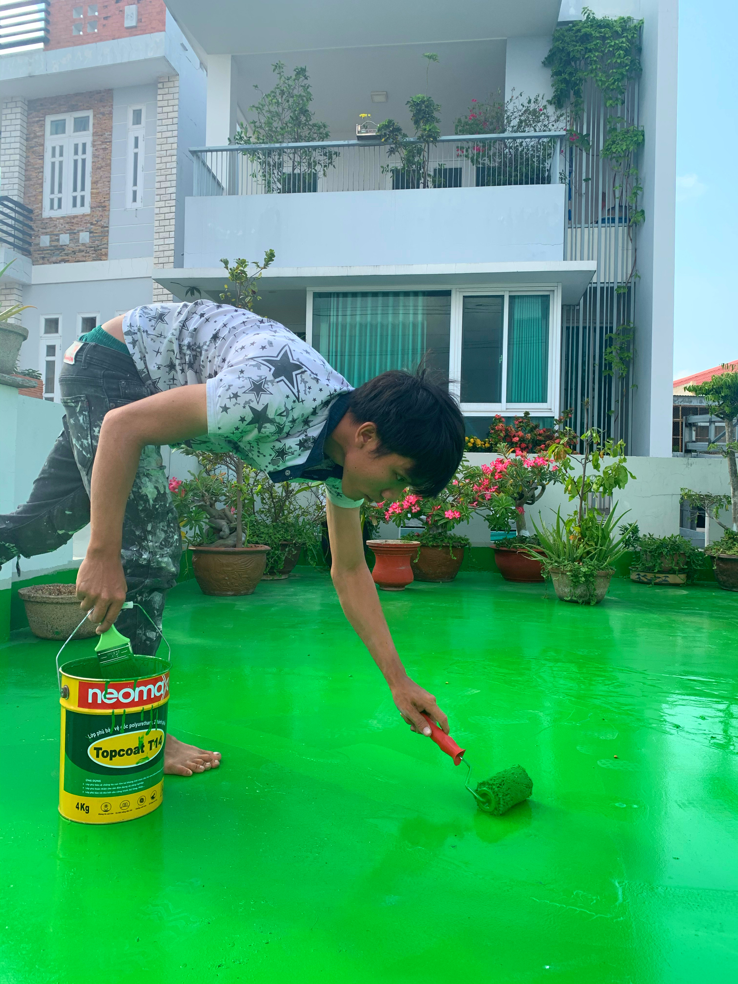 Thi công chống thấm neomax 201 tại nhà Chú Phú, Đường 30/4, Tp Vũng Tàu